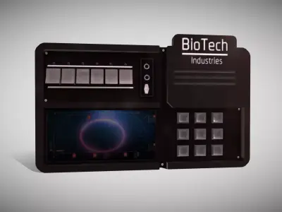 Sci-fi Control Panel Low-poly 3D model