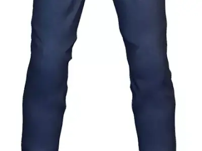 Blue Jeans - Denim Pants - Male Trousers - Casual Wear Clothes 3D model
