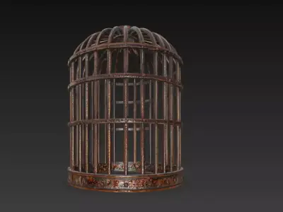 antique birdcage 3D model