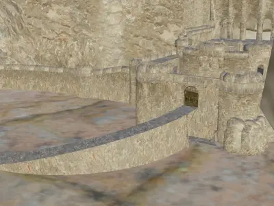 Helms Deep the Lord of the Rings Low-poly 3D model