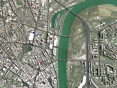 Cityscape Bratislava Slovakia 3D model