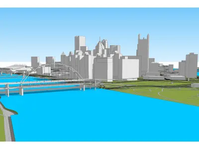 Downtown Pittsburgh Pennsylvania 3D model