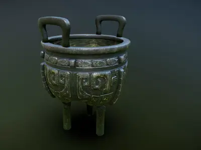 ancient chinese bronzes Low-poly 3D model