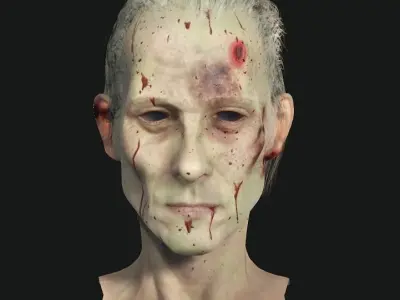 Zombie Hair  Low-poly 3D model