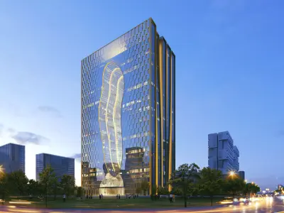 Iconic Parametric Skyscraper with Sculpted Atrium Void 3D model