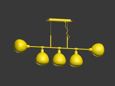 Suspension of Erich MOD221 PL 05 G Gold Chrome 3D model