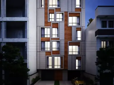 Modern facade 3D model