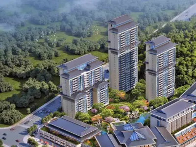 Luxury Waterfront Mixed-use Resort Complex 3D model