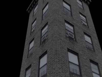 Apartment 1 low poly nyc skyscraper Low-poly 3D model