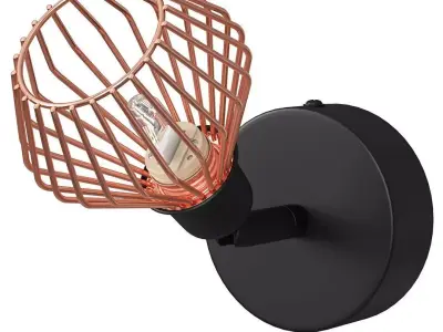 Metal Wall Light Copper Volga 3D model