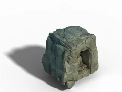 Li Village - stone material 03 3D model