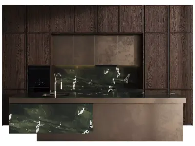 Modern Kitchen with Island  3D model