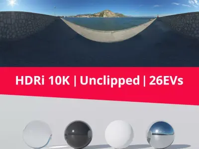 Hdri - Port And Mountains Texture