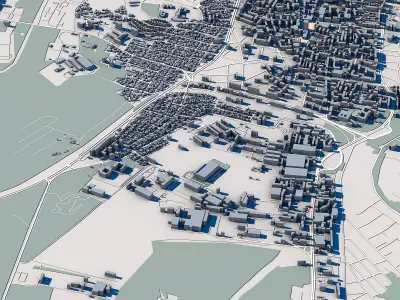 Dobrich Cityscape Bulgarian Urban Landscape 3D model