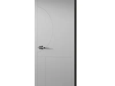 Modern Flush Interior Door 16 3D model