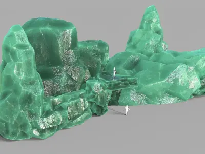 Mountain ice rocks - 3D Models PBR Pack 11 Low-poly 3D model
