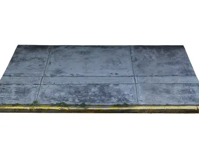 Mexico City Sidewalk  Low-poly 3D model