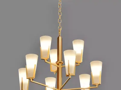 Chandelier with six cups 3D model