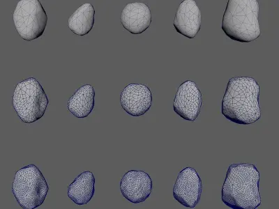 PBR fantasy stones pack  Low-poly 3D model