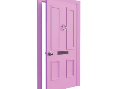 Pink Door Model Free 3D model