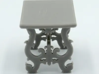 Dollhouse miniature antique Italian Table  3D print model