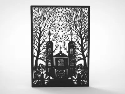 church 3d art filler 3D print model