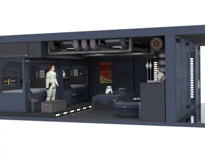 Set 2e - Trooper quarters 1-18 Scale Kenner Hasbro 3D print model