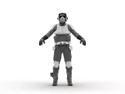 Scout Trooper - Star Wars Low-poly 3D model