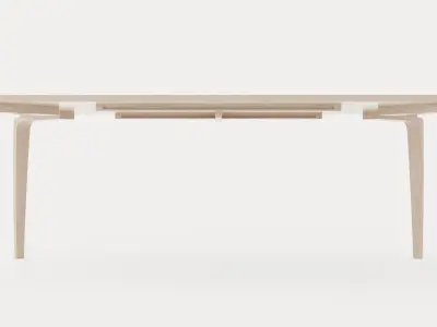 North dining table light oak Low-poly 3D model