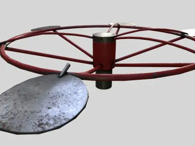 Old  Carousel Low-poly 3D model