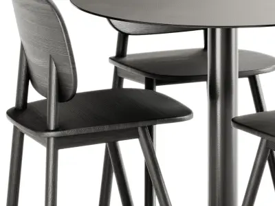 Mesa Mona Round Table by Diabla and Paddle Chair by Cruso 3D model