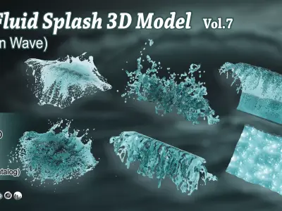 35 Fluid splash Vol 7 Ocean wave 3D model