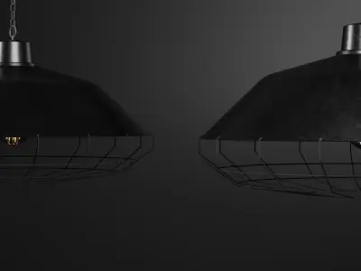Industrial Ceiling Lamp - 2k textures 3D model