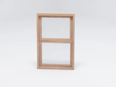 Simple Wooden Window Low-poly 3D model