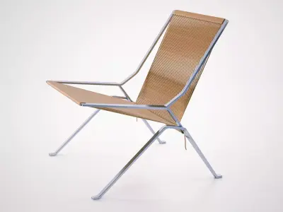 PK chair with metal frame 3D model