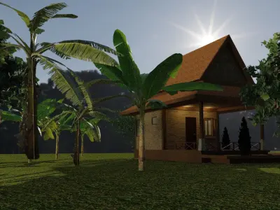 Tropical small house 1 - 2020 3D model
