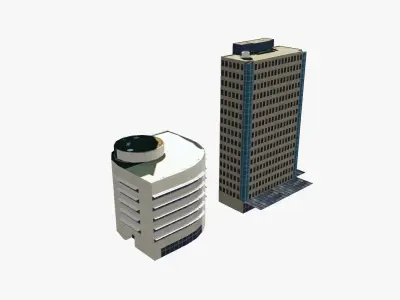 River Quarter Low-poly 3D model