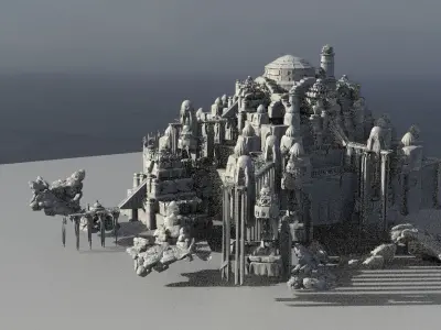 Ocean City Fantasy 3D model