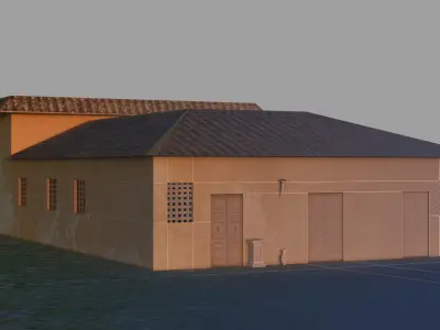 ROMAN Building Low-poly 3D model