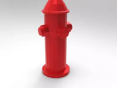 low-poly fire hydrant Free low-poly 3D model