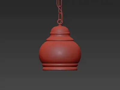 Iron chandelier 3D model