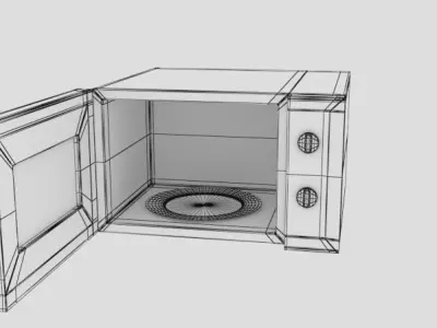 Microwave Low-poly 3D model shop