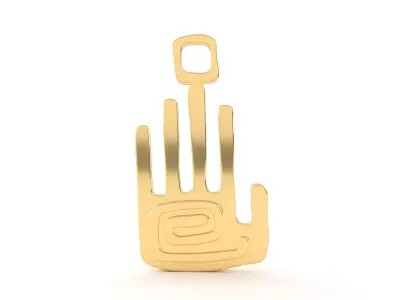Native American pendant Hand 3D print model