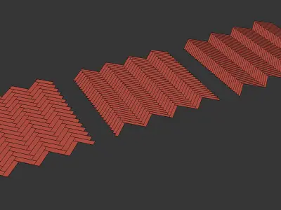 Parquet - Laminate - Wooden floor Low-poly 3D model 3