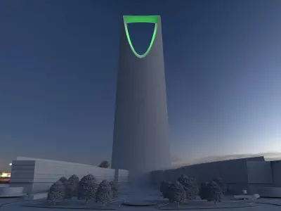 Kingdom Tower Saudi Arabia 3D model