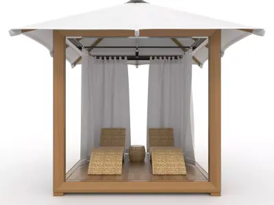 Poolside Cabana 19 3D model