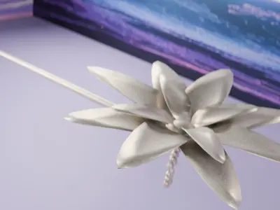 GOLD HIBISCUS FLOWER  3D model
