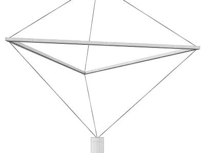 ED037 BRASS CHANDELIER Low-poly 3D model