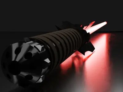 Lightsaber with guard 3D model