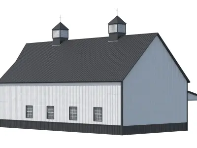 Industrial Building 10 Low-poly 3D model